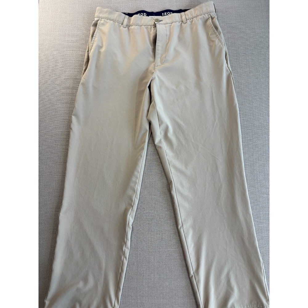 Izod Golf Men's Khaki Brown Peformance Golf Pants Size 36/32